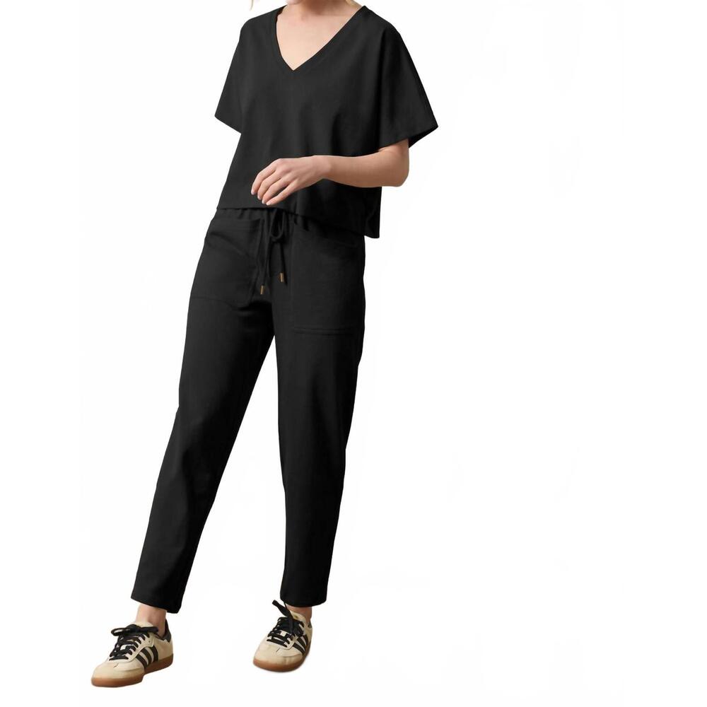 NEW LILLA P utility pocket pant in black